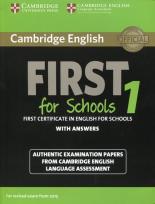 Opakowanie Cambridge English First for Schools 1 with answers