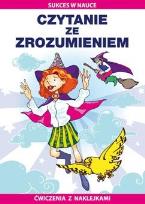 Okładka książki Czytanie ze zrozumieniem. Ćwiczenia z naklejkami.