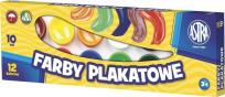 Opakowanie Farby Plakatowe 12 kolorów 10ml ASTRA
