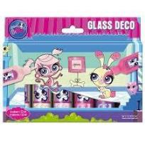 Opakowanie Farby witrażowe 6 kolorów Littlest Pet Shop