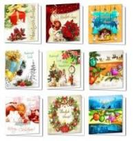 Okładka książki Karnet Boże Narodzenie Kwadrat (10szt) MIX