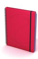 Opakowanie Kołonotatnik Oxford A5 80 kartek w linie Beauty Organiser czerwony