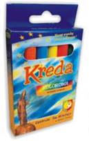 Opakowanie Kreda szkolna kolorowa okrągła 10mm 6 kol. KREDKOP