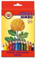 Opakowanie Kredki Omega Jumbo 24 kolory