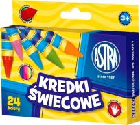 Opakowanie Kredki Świecowe 24 kolory bls ASTRA