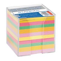 Opakowanie Kubik plastikowy duży kolorowe karteczki 85x85mm