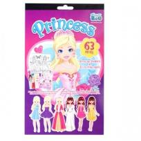 Opakowanie Naklejki dress-up z malowanką księżniczki