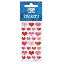 Opakowanie Naklejki Sticker BOO silver serduszka