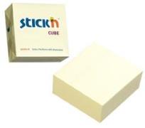 Okładka książki Notes samoprzylepny żółty pastel. kostka 400 kart.