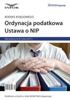 Okładka książki ORDYNACJA PODATKOWA   USTAWA O NIP