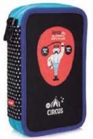 Opakowanie Piórnik 2 poz. z wyprawką Circus niebieski MILAN