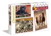 Opakowanie Puzzle 1x500+2x1000 Zwierzęta