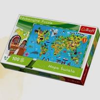 Opakowanie Puzzle edukacyjne 100 Mapa świata