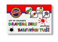 Opakowanie Tusz kreślarski zestaw 6 kolorów 20g