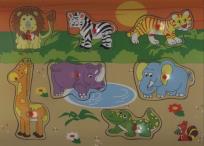 Opakowanie Układanka drewniana Dzikie zwierzęta