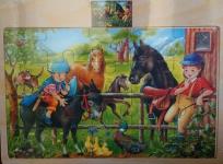 Opakowanie Układanka drewniana Konie 20