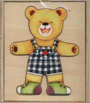 Okładka książki Układanka drewniana Miś