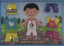 Opakowanie Układanka drewniana Piłkarz