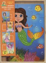 Opakowanie Układanka drewniana Syrenka 4x12