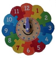 Opakowanie Układanka drewniana Zegar kwiatek