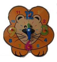 Opakowanie Układanka drewniana Zegar lew