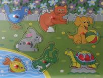 Opakowanie Układanka drewniana Zwierzątka