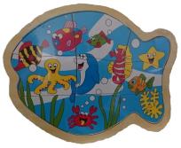 Opakowanie Układanka drewniana Zwierzęta morskie 9