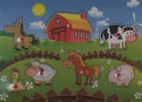 Opakowanie Układanka drewniana Zwierzęta wiejskie