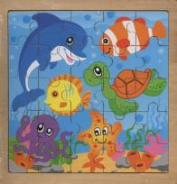 Opakowanie Układanka drewniana Zwierzęta wodne