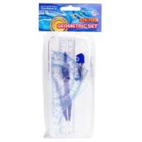 Opakowanie Zestaw geometryczny + cyrkiel 7el