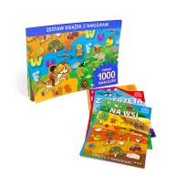 Okładka książki Zestaw książek z naklejkami niebieski