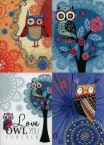 Opakowanie Zeszyt A5 Top-2000 w linie 60 kartek Sowy 10 sztuk mix