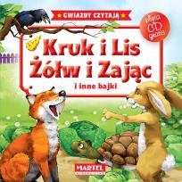 Okładka książki Bajki do poduszki- Kruk i Lis, Żółw i Zając... +CD