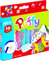 Opakowanie Farby do tkanin Puffy 10 kolorów blister AMOS