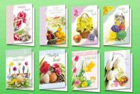 Opakowanie Karnet B6 Wielkanoc (10 szt.) z ząbkami świec. MIX