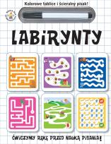 Okładka książki Kolorowe tablice i ścieralny pisak! Labirynty