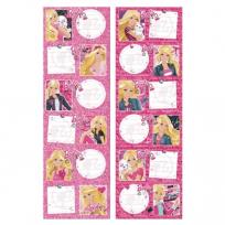 Opakowanie Naklejki na zeszyt Barbie 25szt