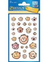 Opakowanie Naklejki papierowe buźki