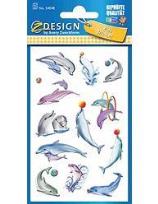 Opakowanie Naklejki papierowe delfiny