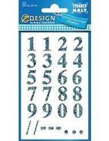 Opakowanie Naklejki złote cyferki 16mm