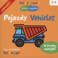Okładka książki Pojazdy. Kolorowanki pol-ang z nakl.