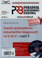 Okładka książki Poradnik Rachunkowości Budżetowej 10/2013 Zasady sporządzania dokumentów księgowych od A do Z część II + CD
