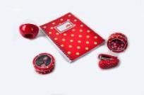 Opakowanie Zeszyt A4 na spirali czerwony - kropki