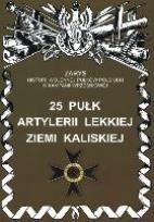 Okładka książki 25 Pułk Artylerii Lekkiej Ziemi Kaliskiej