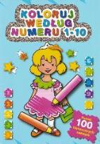 Okładka książki Koloruj wg numeru - niebieski od 1do 10
