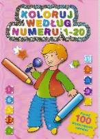 Okładka książki Koloruj wg numeru - różowa od 1 do 20