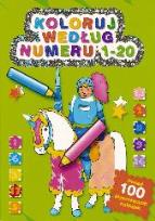 Okładka książki Koloruj wg numeru - zielony od 1 do 20