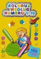 Okładka książki Koloruj wg numeru - żółta od 1 do 10