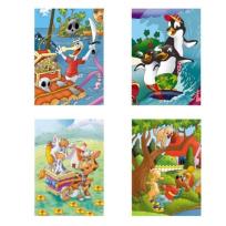 Opakowanie Pakiet Puzzle 54x4 mini - Postacie z bajek AXEL