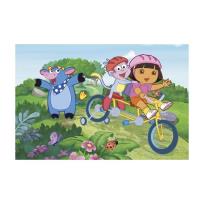 Opakowanie Puzzle 100 - Dora i przyjaciele na rowerze AXEL